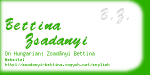 bettina zsadanyi business card