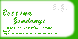 bettina zsadanyi business card